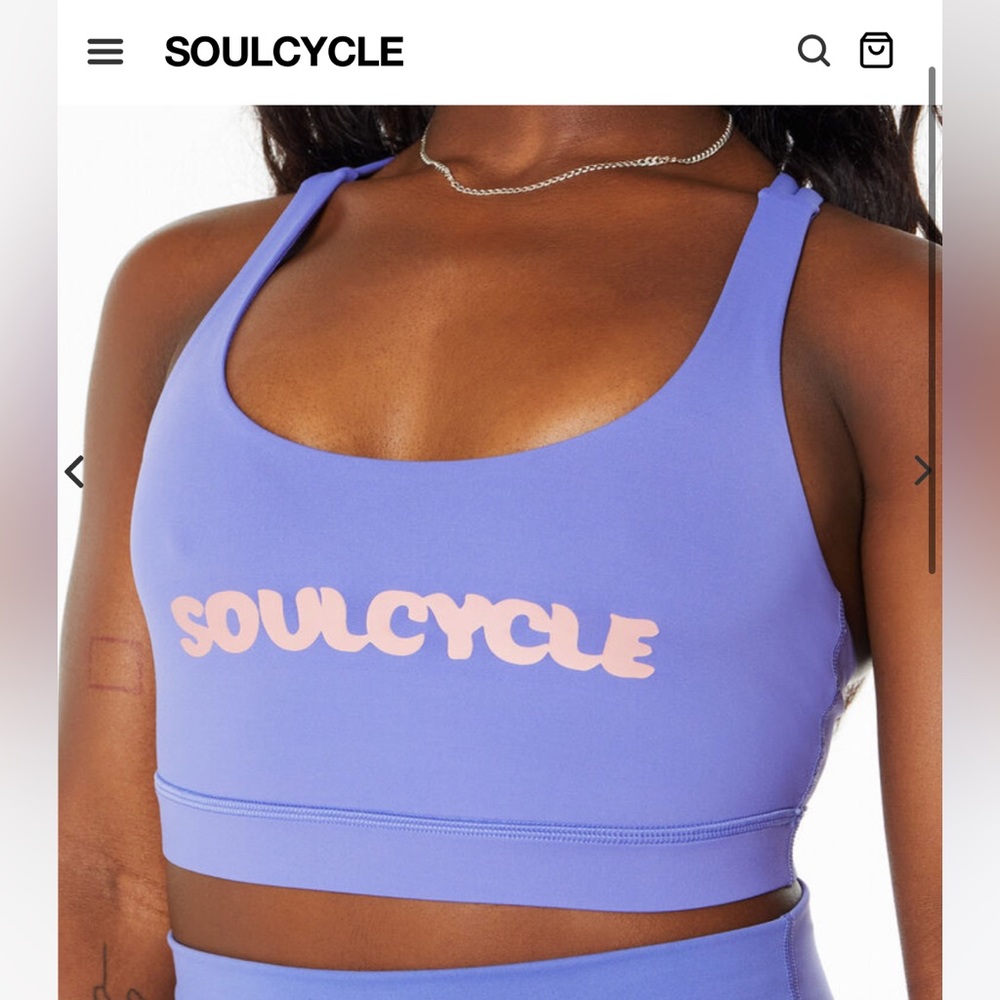 SoulCycle x Lululemon energy bra charged indigo size 6 NWOT